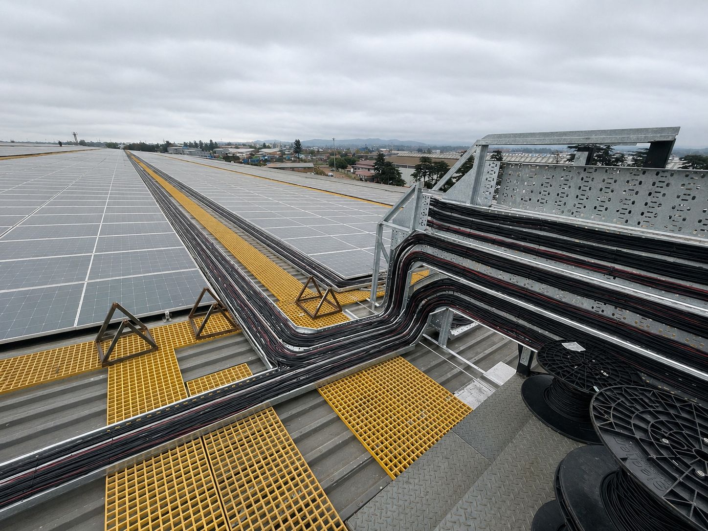 Solar project detail design and equipment positioning